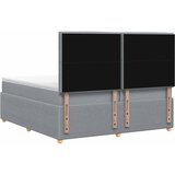  LED okvir za krevet s madracem Svjetlosiva 200 x 200 cm Tkanina | shoptok.hr