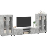  Set TV komoda FLORIN 3 kom. Betonski sivi Konstruirano drvo | shoptok.hr