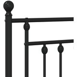  Metalni okvir za krevet s uzglavljem crni 80x200 cm | shoptok.hr