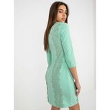 Fashion Hunters Mint cocktail dress with floral application Cene