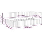 vidaXL Kutni okvir kreveta s uzglavljem Žuta 100 x 200 cm Baršun | shoptok.hr