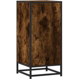 vidaXL Komoda dimljeni hrast 35,5x35x76 cm inženirski les in kovina | Shoptok.si