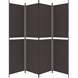  pregrada s 4 panela smeđa 200 x 200 cm od tkanine | shoptok.hr