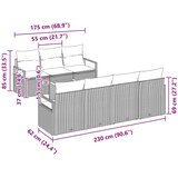  Sjedeća garnitura za vrt 8 kom. Crna poliratan | shoptok.hr