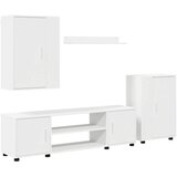  Set TV komoda Zidne 4 pcs Bijelo Konstruirano drvo | shoptok.hr