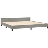  Okvir za krevet bez madraca svjetlosivi 200 x 200 cm baršunasti | shoptok.hr