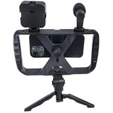  Podesivi stolni stativ s držačem za telefon s LED/mikrofonom za Streaming crni Cene