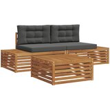  Set vanjskih sofa s jastukom 3 Komad Prirodna i antracit | shoptok.hr