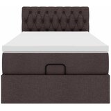  Otomanski krevet s madracem tamnosmeđi 100x200 cm tkanine | shoptok.hr