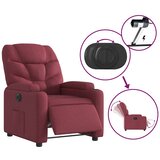  Električni naslonjač od tkanine crvena boja vina | shoptok.hr