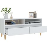 vidaXL TV omarica bela 100x34,5x44,5 cm inženirski les | Shoptok.si