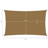  Senčno jadro 160 g/m² taupe 2x5 m HDPE, (20965154) | Shoptok.si