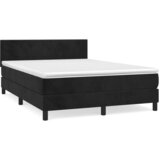 The Living Store Box spring postelja z vzmetnico črna 140x200 cm žamet - Box Spring Postelja, (21492110) | Shoptok.si