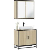 vidaXL 2-dijelni set kupaonskog namještaja boja hrasta sonome drveni | shoptok.hr