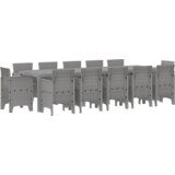  Vrtni set za objed 13 pcs Smeđa i svijetlosiva | shoptok.hr