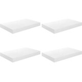  Plutajuće zidne police 4 kom sjajne bijele 40 x 23 x 3,8 cm MDF | Eponuda.com