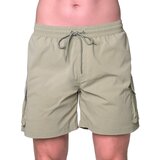 GymBeam Men‘s Swim Cargo Shorts Olive