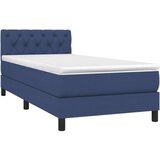  Box spring postelja z vzmetnico moder 80x200 cm blago, (20895767) | Shoptok.si
