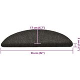  Preproge za stopnice samolepilne 30 kosov antracit 56x17x3 cm | Shoptok.si