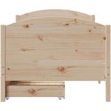 vidaXL Okvir kreveta bez madraca 75 x 190 cm od masivne borovine | shoptok.hr