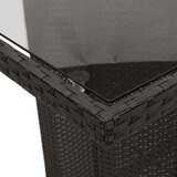  Vrtna jedilna garnitura 9-delna z blazinami črn poli ratan, (21252264) | Shoptok.si