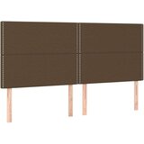  Box spring postelja z vzmetnico temno rjav 200x200 cm blago | Shoptok.si