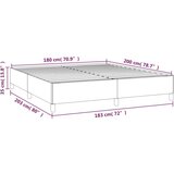  Posteljni okvir temno rjav 180x200 cm blago | Shoptok.si