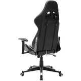 vidaXL Gaming stol črno in belo umetno usnje | Shoptok.si