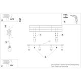  Stropna svetilka ZUCA 4 črna, (21347591) | Shoptok.si