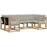 vidaXL Zunanja garnitura za sedenje 6 pcs Bela in svetlo siva, (5000280167) | Shoptok.si
