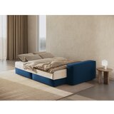 Micadoni Temno modra raztegljiva sedežna garnitura iz tkanine bouclé 247 cm Jodie – Home | Shoptok.si