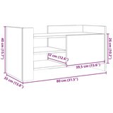 vidaXL TV omarica črna 80x35x40 cm inženirski les | Shoptok.si