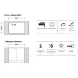 GL sudopera milano 1K bela 760x520/215 mm | ePonuda.com