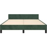  Posteljni okvir z vzglavjem temno zelen 140x190 cm žamet, (20902623) | Shoptok.si