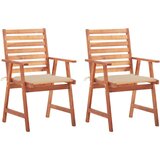 Maison Chic Vrtni Jedilni stoli - Vzorci stoli 2 kosa z blazinami trden akacijev les A1983, (21878295) | Shoptok.si
