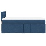  Krevet s oprugama i madracem plavi 100 x 200 cm od tkanine | shoptok.hr