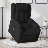 Električni masažni naslonjač na podizanje od tkanine crni | shoptok.hr