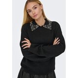 JDY Pulover 'AUBRAY' črna / biserno bela | Shoptok.si