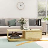 vidaXL Klubska mizica 110x50x33,5 cm trdna borovina | Shoptok.si
