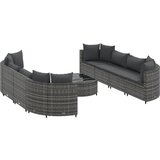  The Living Store Vrtna sedežna garnitura 9-delna z blazinami siv poli ratan - Vrtna Sedežna Garnitura, (21460101) | Shoptok.si