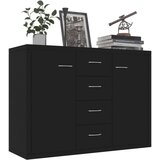 vidaXL komoda črna 88x30x65 cm iverna plošča | Shoptok.si