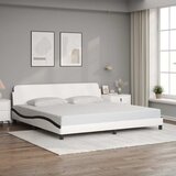  Okvir za krevet Dover bijelo-crni 200x200cm umjetna koža | shoptok.hr