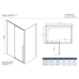 AQUAART tuš kabina tk malaga krom, 80x100x195 cm | shoptok.hr