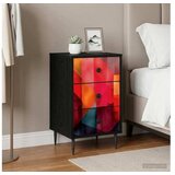 vidaXL Noćni ormar HEESCH Crni hrast 36 x 33 x 61 cm Konstruirano drvo - Tiskanje boja 1 Cijene