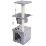 Rebel ANIMALS Grebalica za mačke sa kućicom i tunelom 92cm siva RA-1002 | Eponuda.com