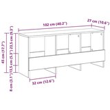  Polica za časopise Betonski sivi 102 x 30 x 45 cm | shoptok.hr