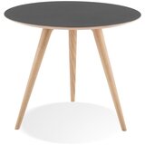 Gazzda Stranska mizica iz hrastovega lesa s črnim vrhom Arp, ⌀ 55 cm Cene