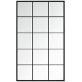  Zidno ogledalo crno 100 x 60 cm metalno | shoptok.hr