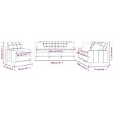 vidaXL 3-dijelni set sofa s jastucima boja cappuccina od umjetne kože | shoptok.hr