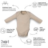 KENGURU GOLD bodi za bebe s udobnim izrezom "hazelnut " | shoptok.hr